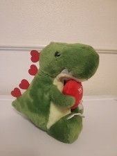 Aurora Green Dinosaur Plush Hearts You're One in a Million 9 Inch Stuffed