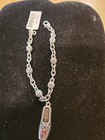 3806 Vtg Brighton Silver Tone Shoe Lover loafer Charm Bracelet 7"