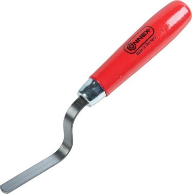 Connex Stoßfugenkelle 10mm Edelstahl Holzgriff Rot, Mauerfugenkelle Klinkerfugen