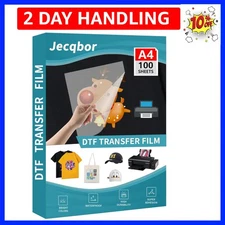 DTF Transfer Film Paper A4 100 Sheets, Double Sided Heat Transfer Paper, Thic...