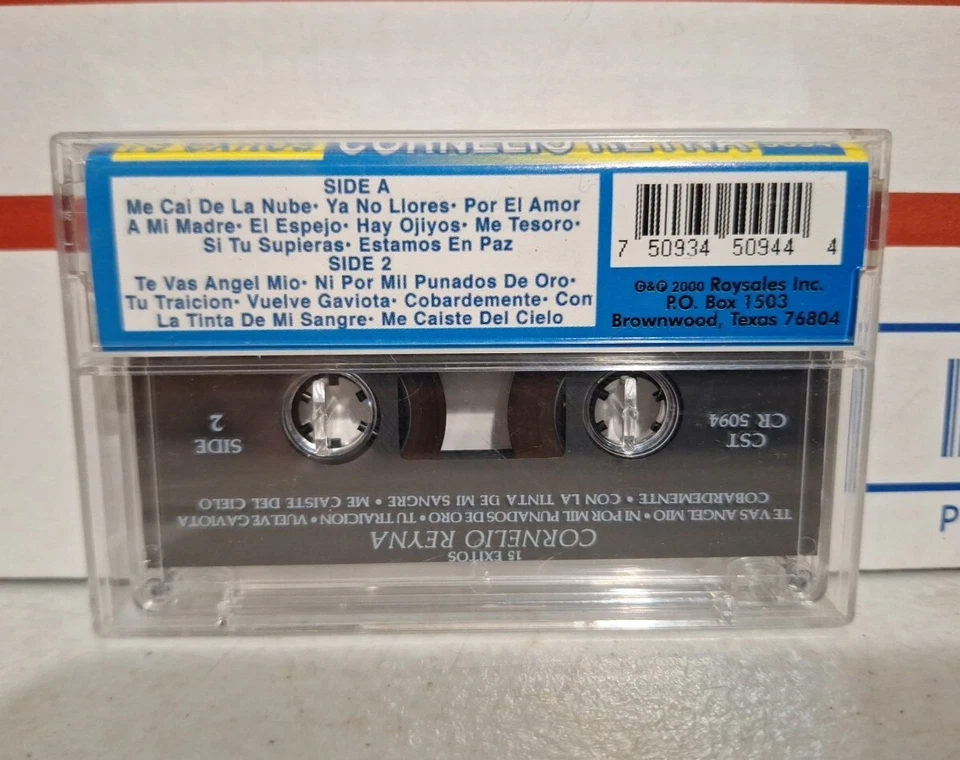 Cornelio Reyna 15 Exitos Me Cai de la Nube Cassette Tape Norteno Ranchera - Image 4 of 4