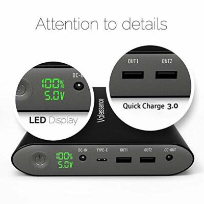Krisdonia 50,000mAh モバイルバッテリー Krisdonia 50000mAh Universal Portable Laptop Power Bank - Black or