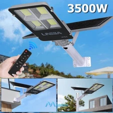 2000000LM Solar Street Light LED Outdoor Commercial Dusk & Dawn+Solar Panel+Pole