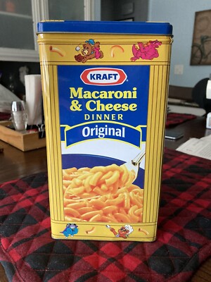 ジ*ン様 チャーリー ザ ツナ ビンテージ 貯金箱 マウスパッド　セット Vintage 1990's Kraft Macaroni and Cheese Tin Dinomac Cheesasaurus