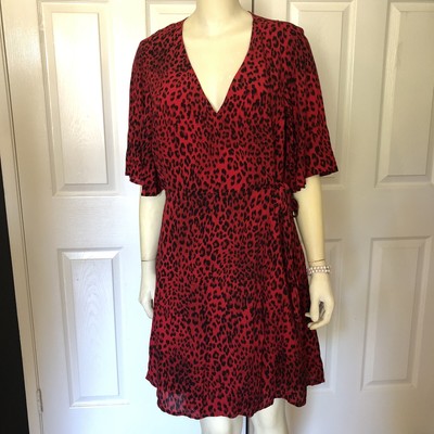 sanctuary leopard wrap dress
