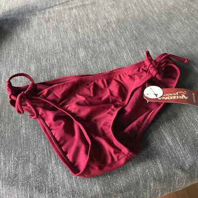 JCP Arizona Bikini Bottom Sz Small Hipster Cheeky  - Burgundy