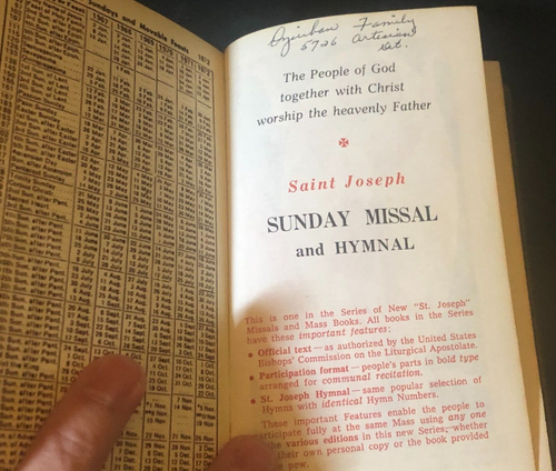 Saint Joseph SUNDAY MISSAL Hymnal 1967 Catholic Book Publishing NY Mass HolyDays - Picture 3 of 7