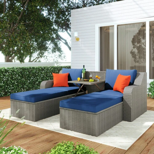 Rattan garden furniture online with adjustable table