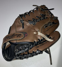 Used Rawlings RBG951 BB/SB Glove RH Throw Brown 9 1/2" ALEX RODRIGUEZ AUTO MODEL