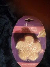 Spongeables Pedi Scrub Foot Buffer Lavender Tea Tree Oil Body Wash Sponge 10+ 