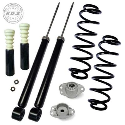 EINGETRAGENE MARKE KDS 2 Premium Serien Federn Stoßdämpfer Gas Domlager Satz hinten für VW Golf 4 Bora