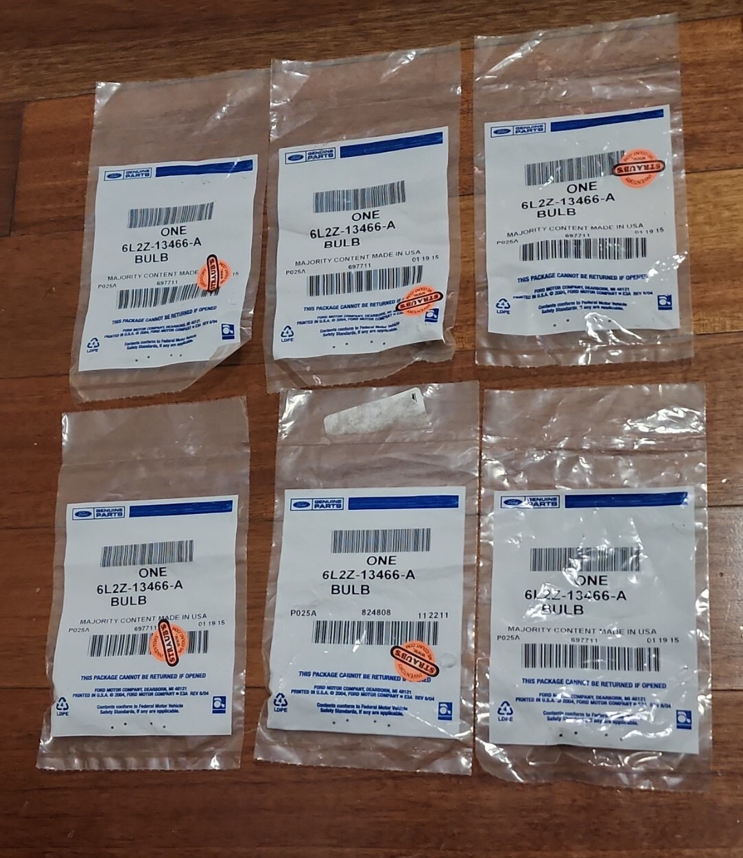 (6) OEM 0610 Ford Instrument Cluster Panel Light Bulbs 6L2Z13466A eBay