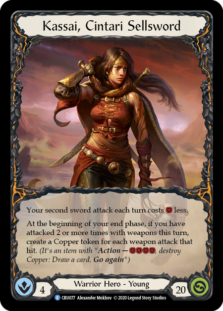 Kassai Hero RAINBOW FOIL CRU077 Card Crucible of War FaB Flesh and