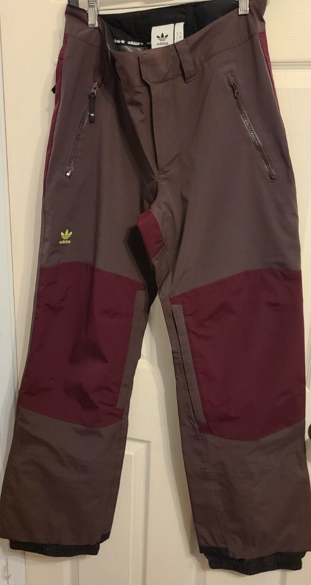 Adidas 20K Fixed Waterproof Ski Snowboarding Pants Red Maroon