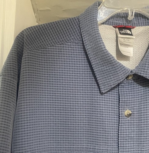 North Face Men’s Blue SS Button Up Shirt XL - Picture 2 of 6
