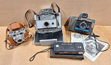 Lot 4 Cameras Polaroid Land Camera 230, Colorpack II, Kodak Signet 35, Vivitar