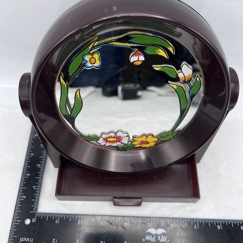Vintage Yaps Lucite Vanity Mirror Music Box w/ Drawer "You Light Up My Life" - Picture 2 of 11