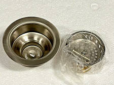 Westbrass D214-07 3-1/2" Post Style Kitchen Sink Strainer Satin Nickel 1797 L12