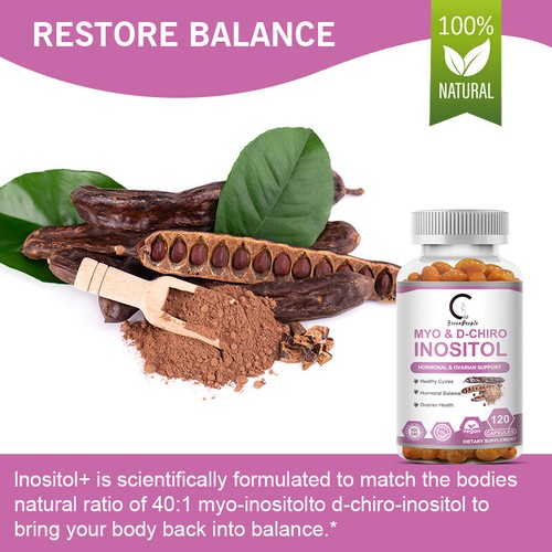 120 Myo & D-Chiro Inositol Kapseln 2000mg - Female Hormone Balance DE - Picture 3 of 8
