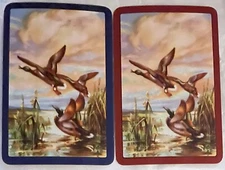 EU56 Swap Playing Cards 2 VINTAGE ENGLISH Flying Ducks