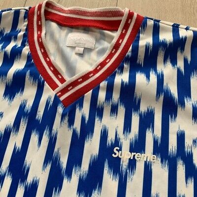 Supreme Striker Soccer Jersey Shirt SS15 Size L Color Blue Supreme Striker Soccer Jersey Shirt SS15 Size L Color Blue