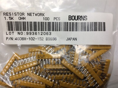 4608X-102-152 BOURNS RES ARRAY 4 RES 1.5K OHM 8SIP 40 PIECES