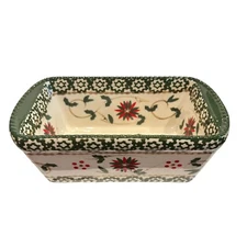 Temptations Tara OLD WORLD Holiday Mini Loaf Pan Baking Dish 12 Oz