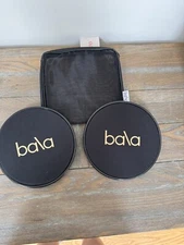 New Bala Black 7” Aerobic Exercise Workout Slider Discs W/ Mesh Bag