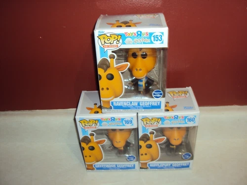 HARRY POTTER HUFFLEPUFF RAVENCLAW GRYFFINDOR GEOFFREY FUNKO POP TOYSRUS BOX DENT