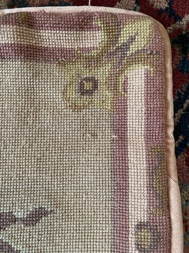 Almohada de lanzamiento decorativa LG Kingsize Tapiz Needlepoint con cabaña en mal estado - Imagen 11 de 12
