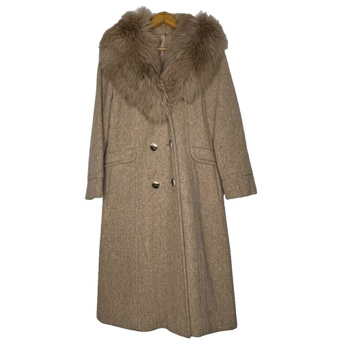 Vintage 70s Sears Fashion Faux Fur Coat - Camel Beige - Women's