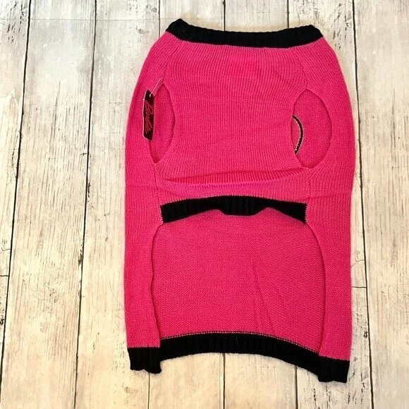Barbie Oficial Rosa y Negro Corazón Mascota Perro Suéter NUEVO Talla Grande Nuevo con Etiquetas Foto 4 de 4