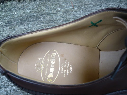 ZAPATOS CHURCH’S BROGUES CUERO MARRÓN UK12 PARA HOMBRE RIDGEWAY ESTADO SIN USAR - Imagen 9 de 11