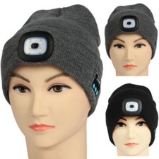 New Bluetooth LED Beanie Hat Wireless Smart Headset Headphone