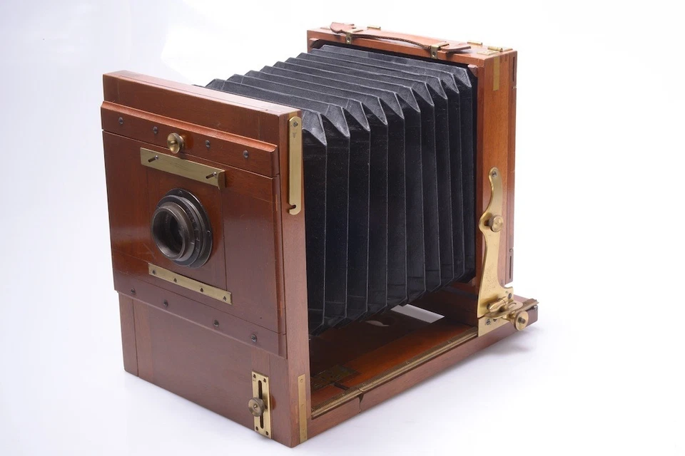 ✅ BRUCKNER UNION WOODEN VIEW CAMERA 13X18, 5X7 BUSCH 190MM LEUKAR DOPP. ANASTIG - Image 4 of 4