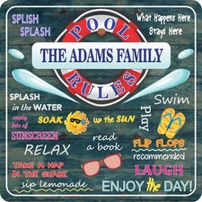 Personalized Pool Rules Sign Funny Swimming Pool Signs Summer Outdoor Decoration