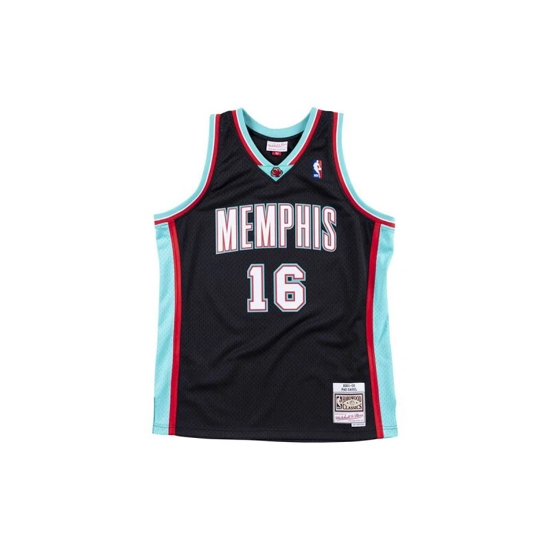 Men's Memphis Grizzlies Pau Gasol Mitchell & Ness Black Hardwood Classics  Swingman Jersey