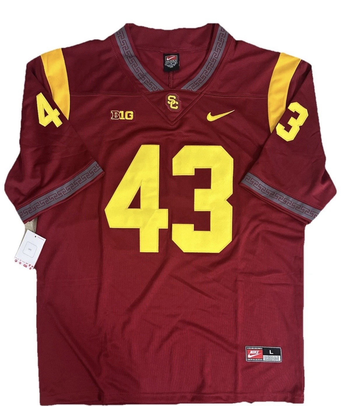 Troy Polamalu USC Trojans Football Jersey L Large New With Tags Stitched