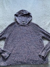 American Eagle Women Long Sleeve Hooded Pullover Sweater Multicolor Size M