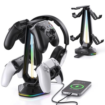 Luckit Gaming Headphones Stand, RGB Headset Stand with 12 Light Modes, 