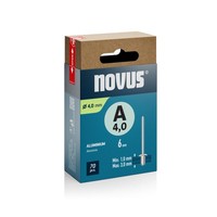 Novus Blindnieten Typ A 4 X 6 Mm Aluminium 70 StüCk Blindnieten