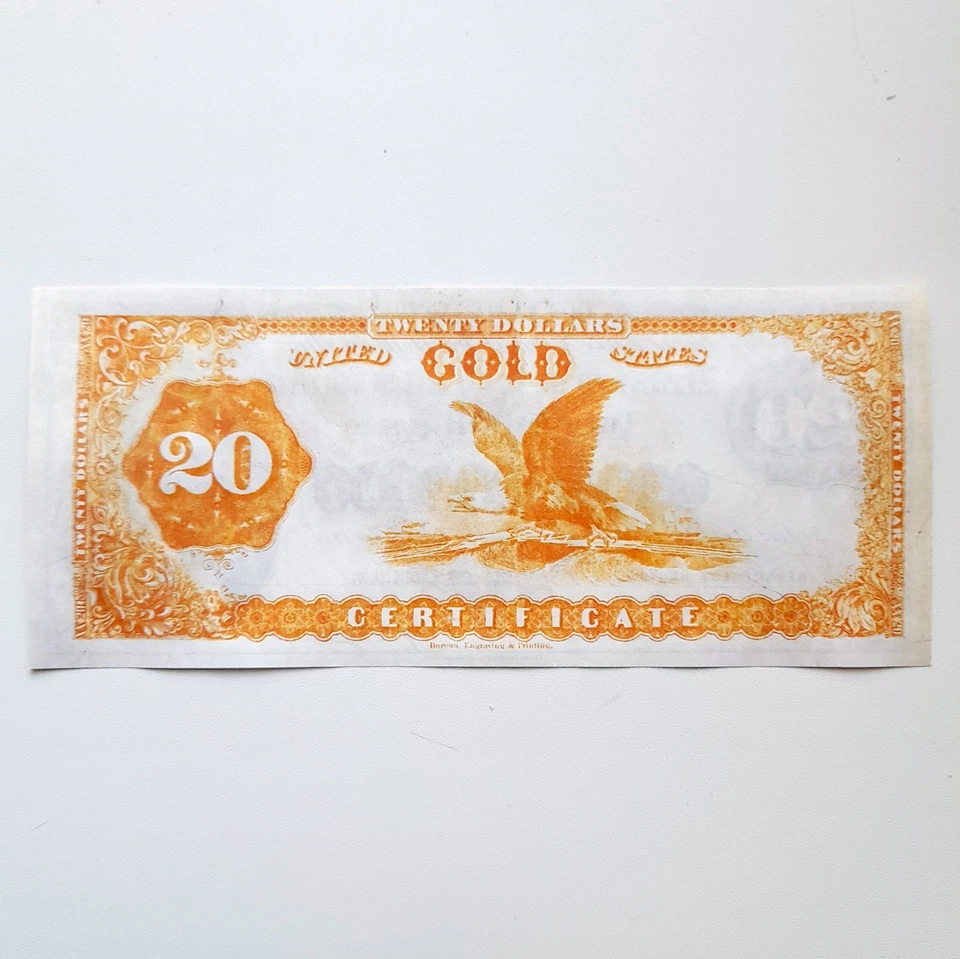 20 Dollars 1882 Gold Sertificate United States Reproduction Banknote Fr US# 1178 - Image 2 of 4