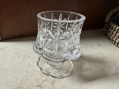 PartyLite 24% Lead Crystal Cottage Light Votive Candle Holder - Retired E24