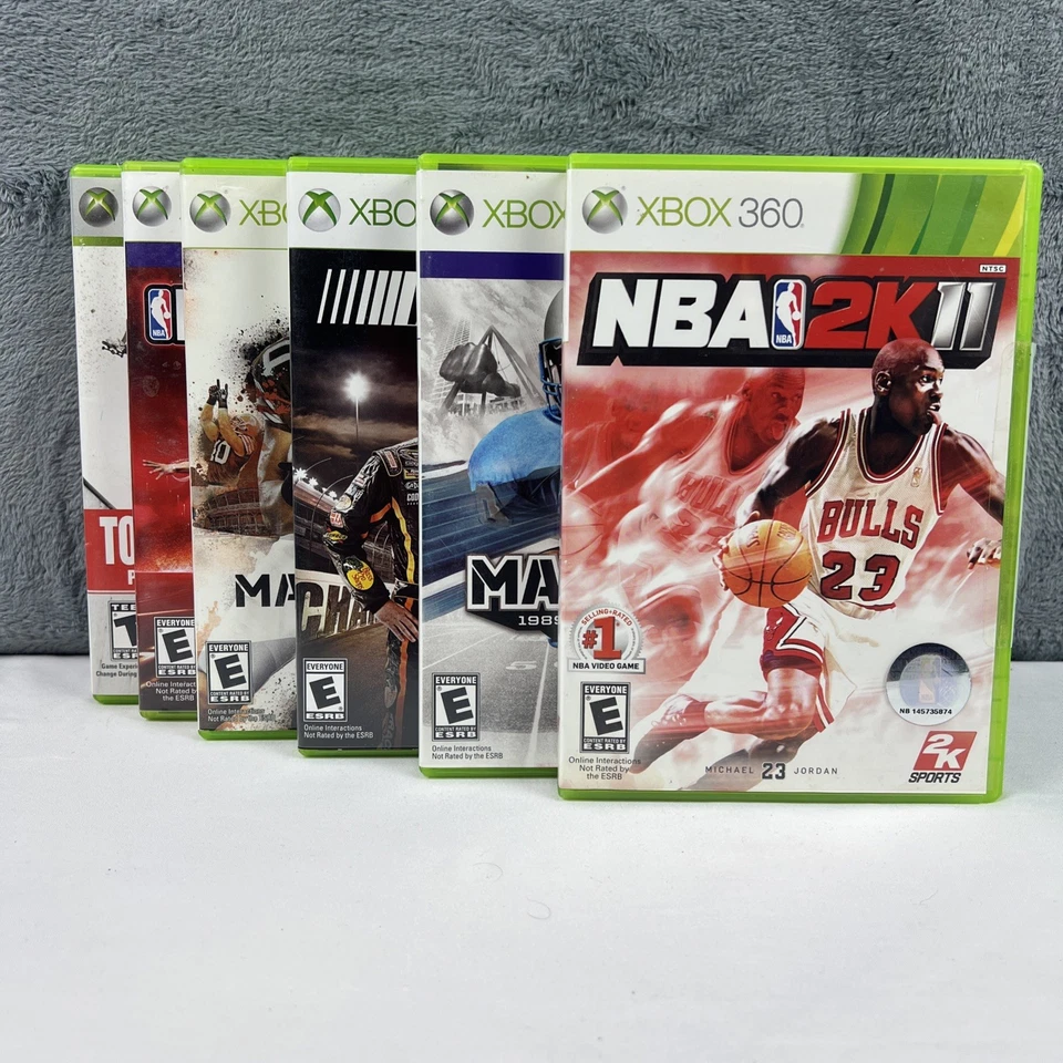 Lote de 6 Videojuegos Xbox 360: NBA 2K11&13, Madden 12&25, Nascar 14, Tony Hawks Foto 2 de 4