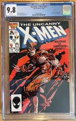 1986 UNCANNY X-MEN  #212  CGC 9.8    1st battle WOLVERINE vs SABRETOOTH
