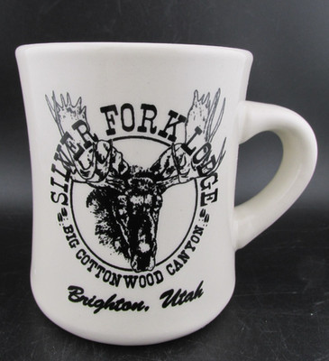 Coffee Mug Restaurant Ware Silver Fork Lodge Big Cottonwood Canyon Utah Moose