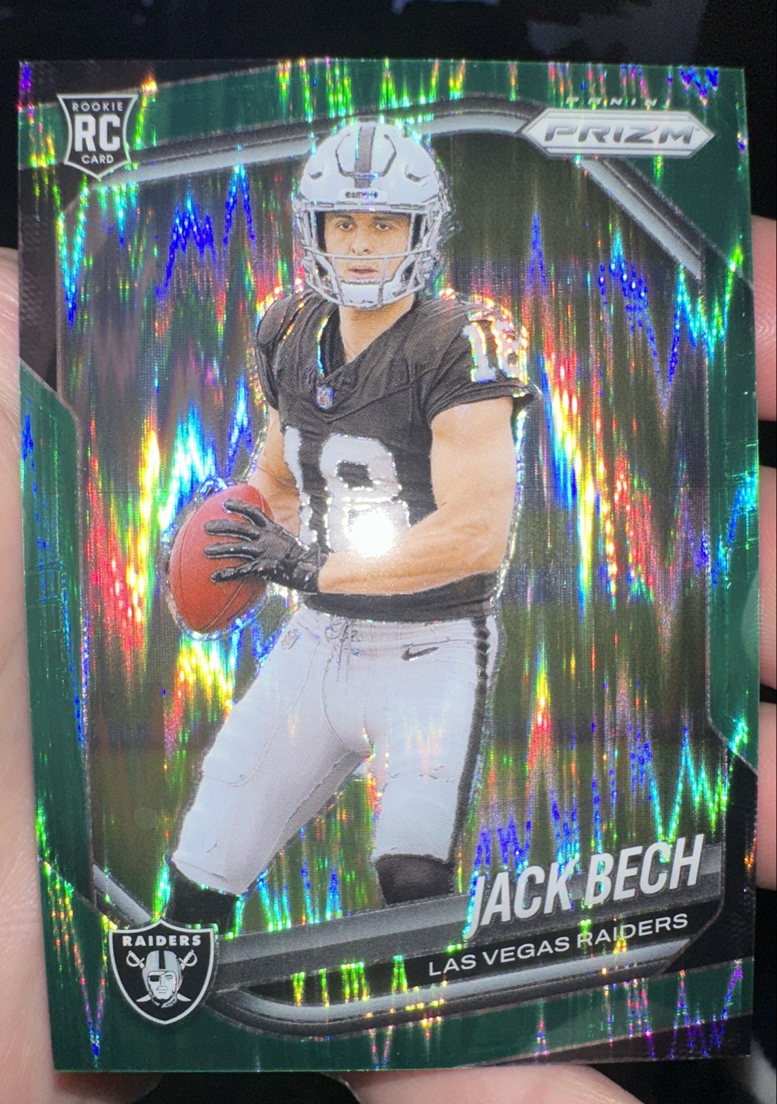 2025 Panini Prizm - Rookies Jack Bech #346 Green Wave Prizm (RC)