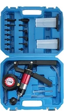 21PCS Brake Bleeder Kit Hand Held Vacuum Pressure Pump Tester with Adapters One-