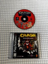 Crash Bandicoot (PlayStation 1, 1996) Black Label - Disc And Manual Only