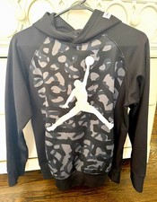 Jordan Therma-FIT Pullover Hoodie Unisex Kids L Black/Gray Camo Logo